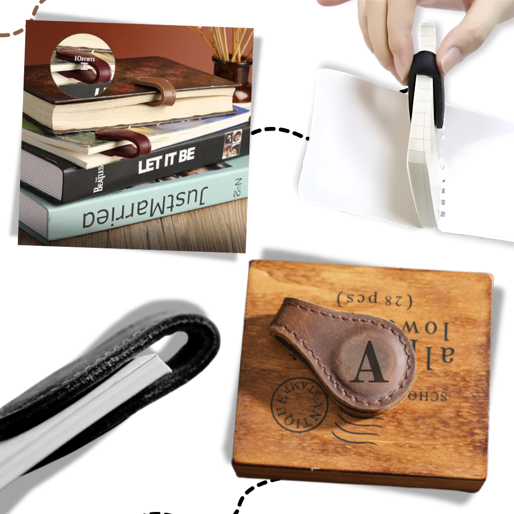 Sleek Personalized Magnetic Leather Bookmark - Ozerty