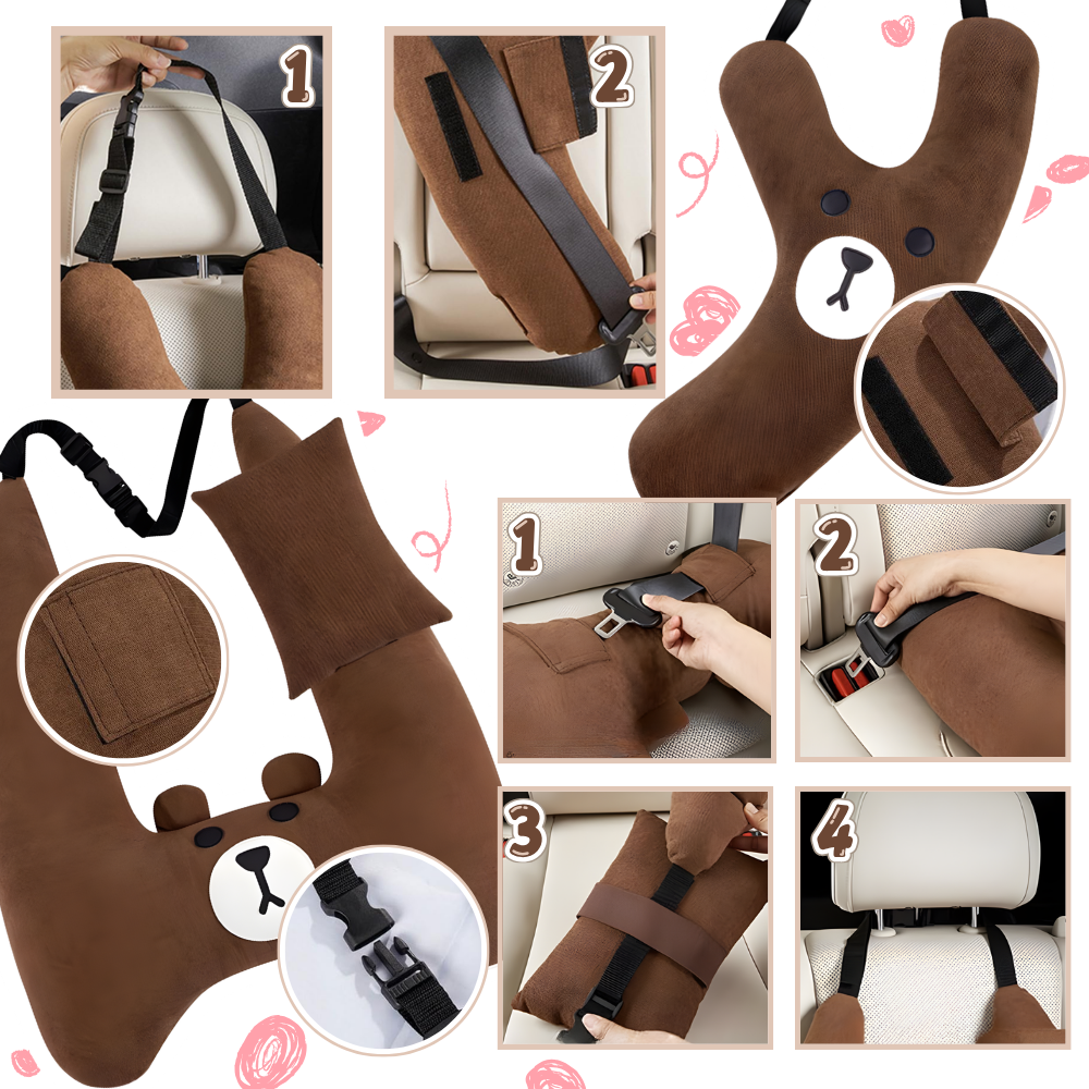 Soft Relief Kid's Seat Belt Pillow  - Ozerty