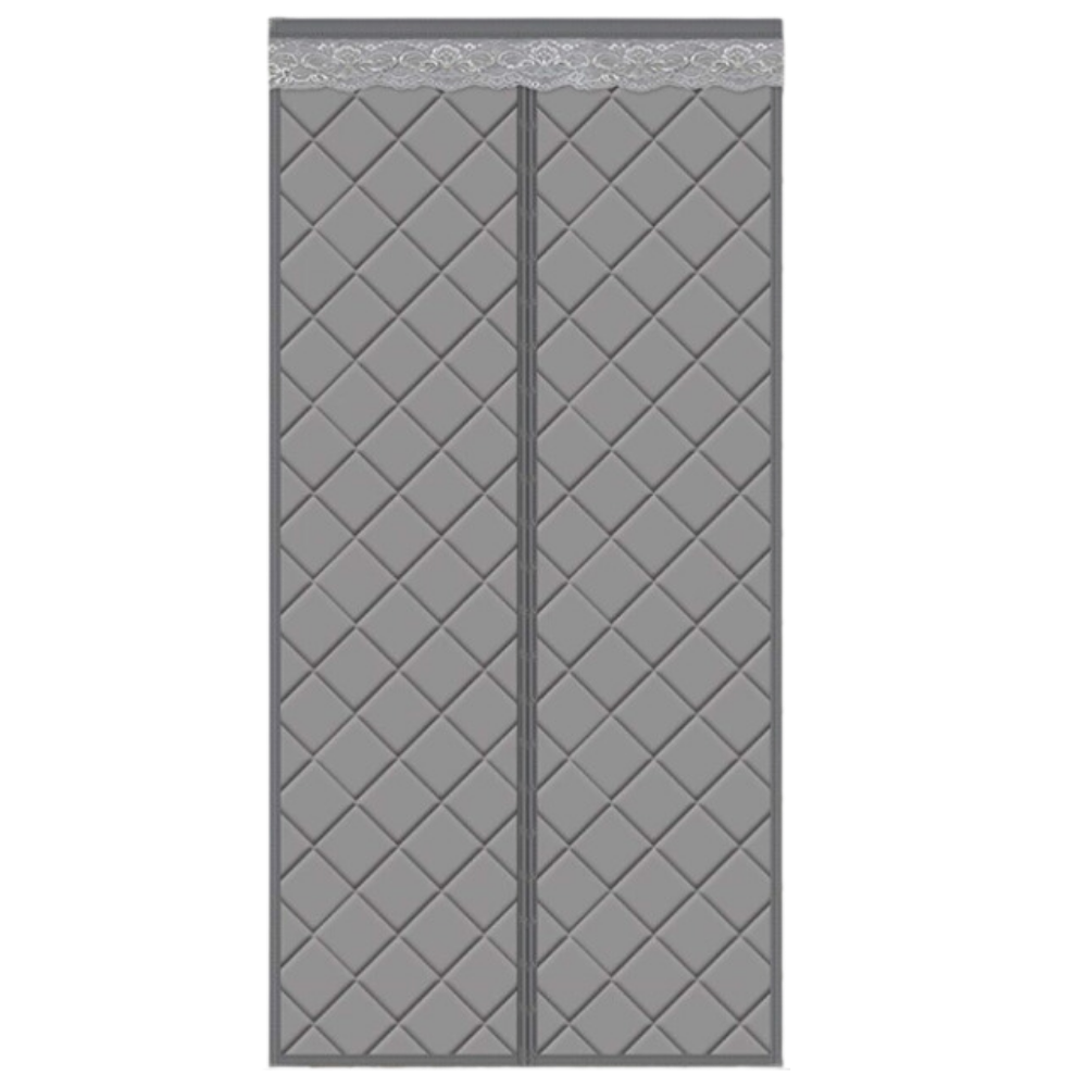 Stylish Thermal Efficient Door Curtain  -Grey - Ozerty