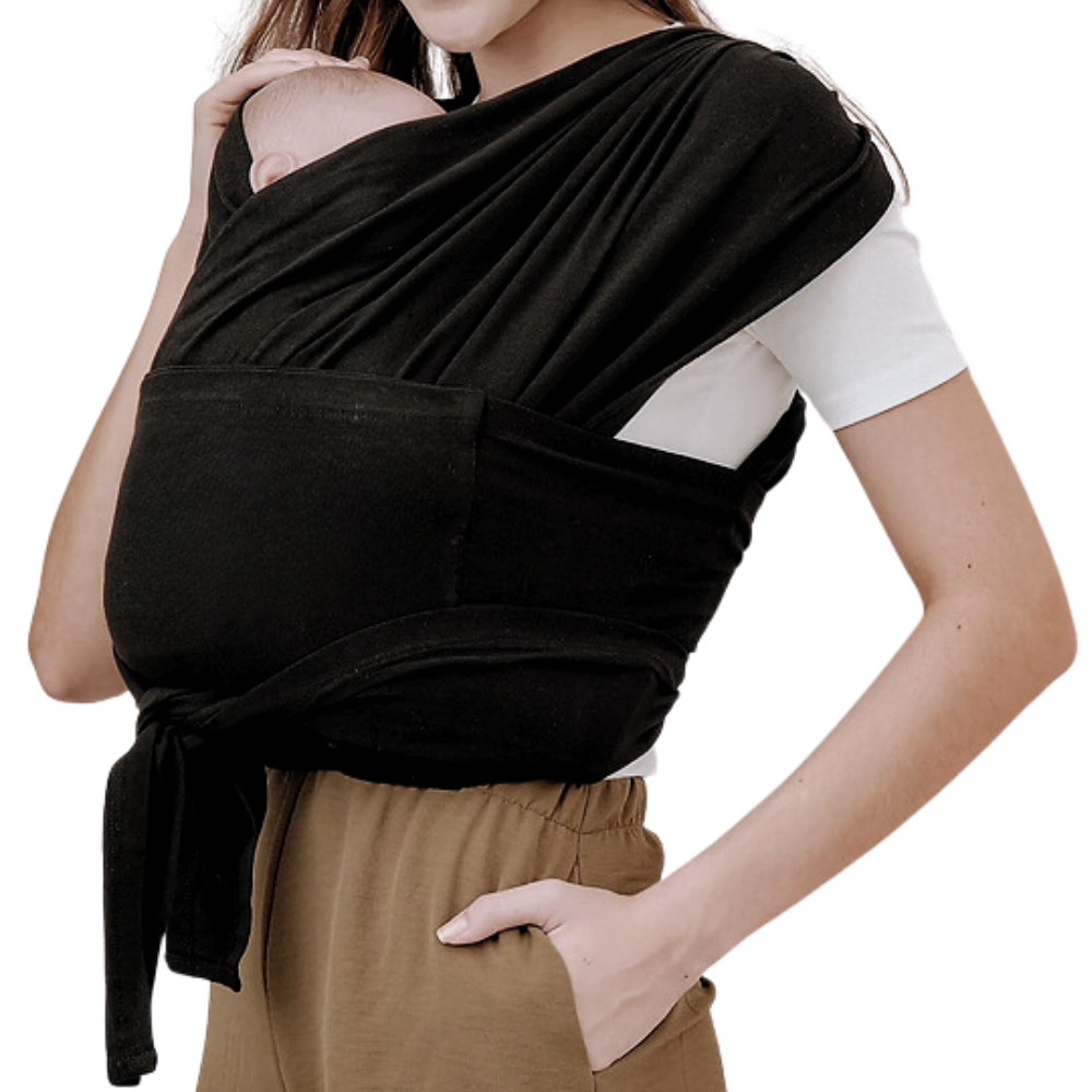 Supportive Breathable Baby Sling -Black - Ozerty