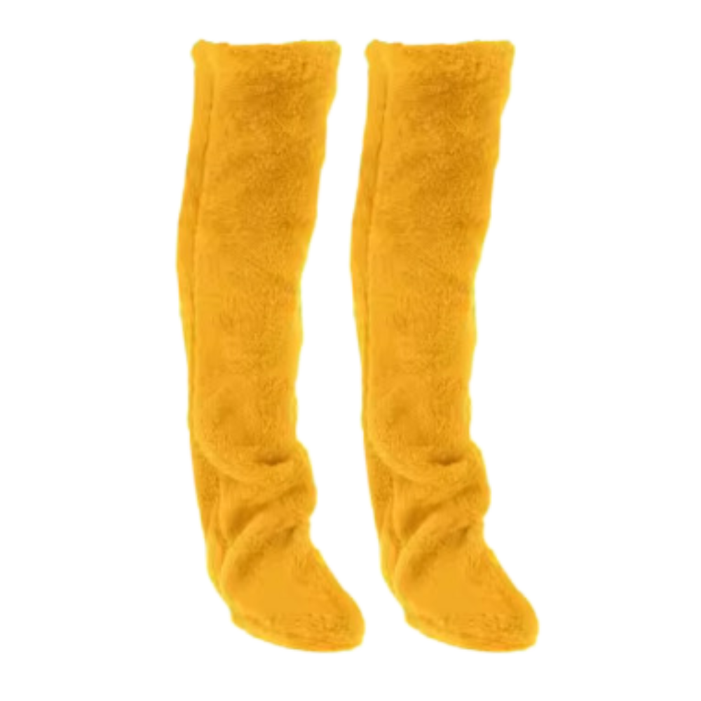 Warming Long Fuzzy Socks -Yellow - Ozerty