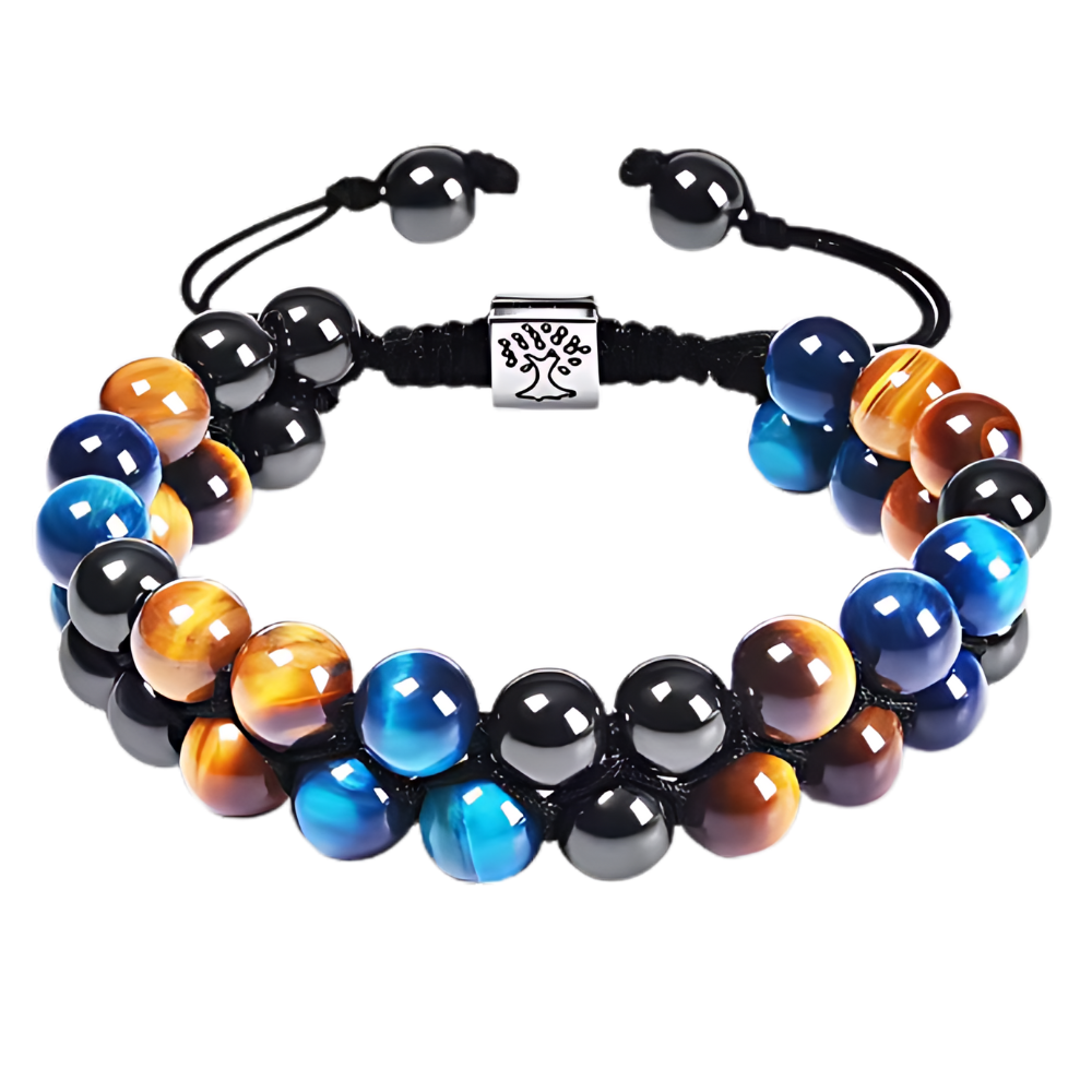 Water Resistant Bracelet Protection -Blue Brown Tree - Ozerty