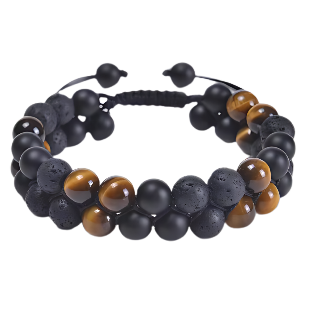 Water Resistant Bracelet Protection -Brown Volcanic Rock - Ozerty