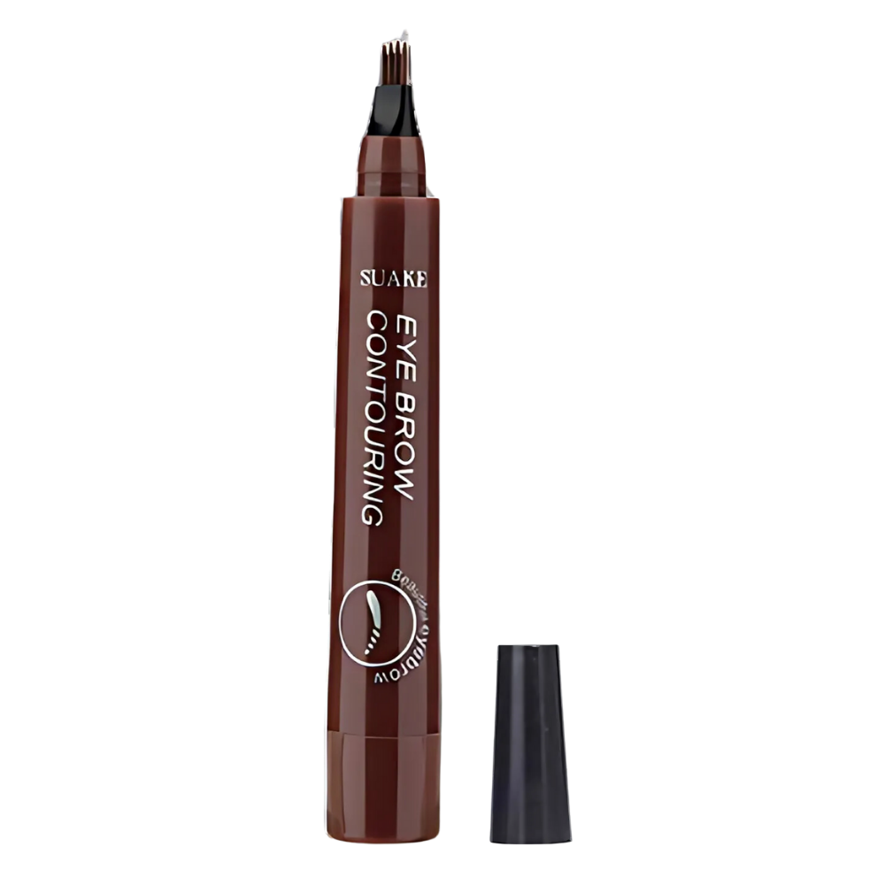 Waterproof Liquid Formula Eyebrow Pen  -Dark Brown - Ozerty