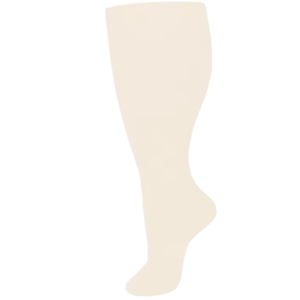 Wide Breathable Compression Sock -Ivory - Ozerty