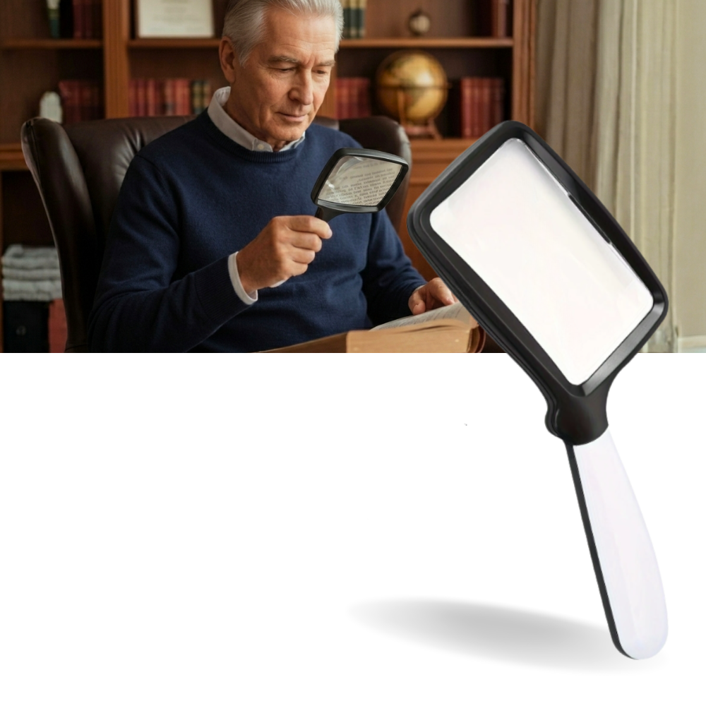 Wide Bright Reading Rectangular Magnifier - Ozerty