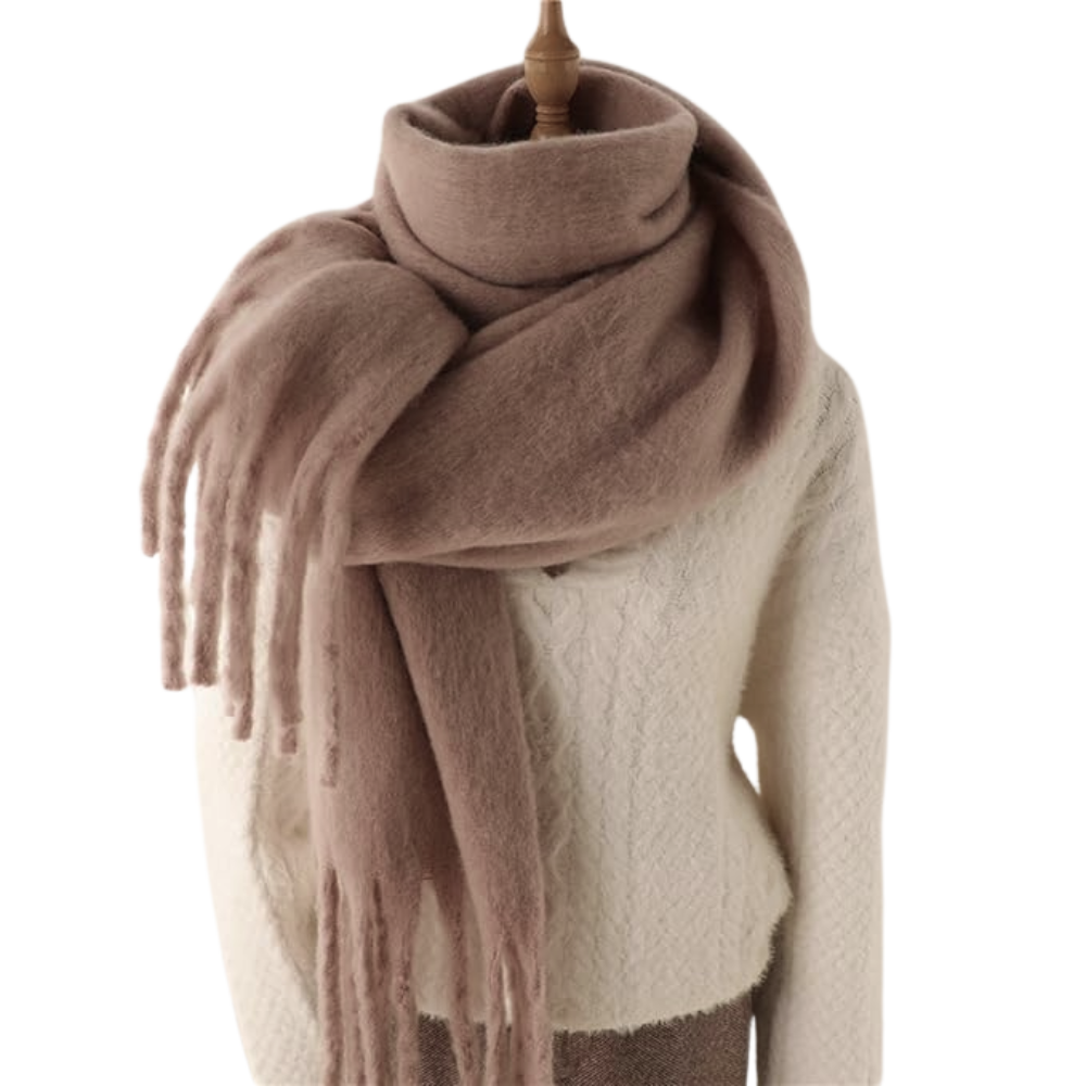 Women's Cozy Elegance Scarf -Coffee - Ozerty