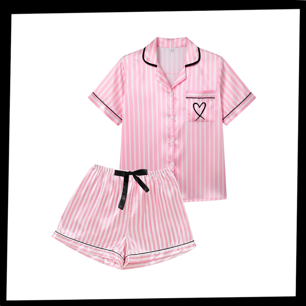 Women's Rosy Satin Pajamas - Ozerty