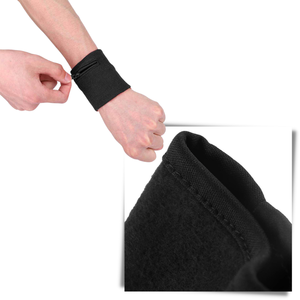 Wristband with Wallet Pocket