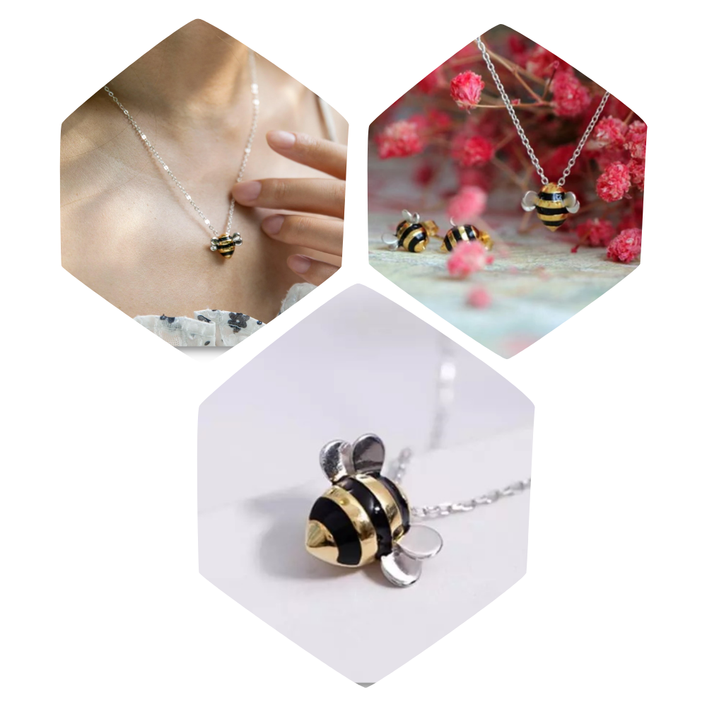 Bee-shaped necklace  -