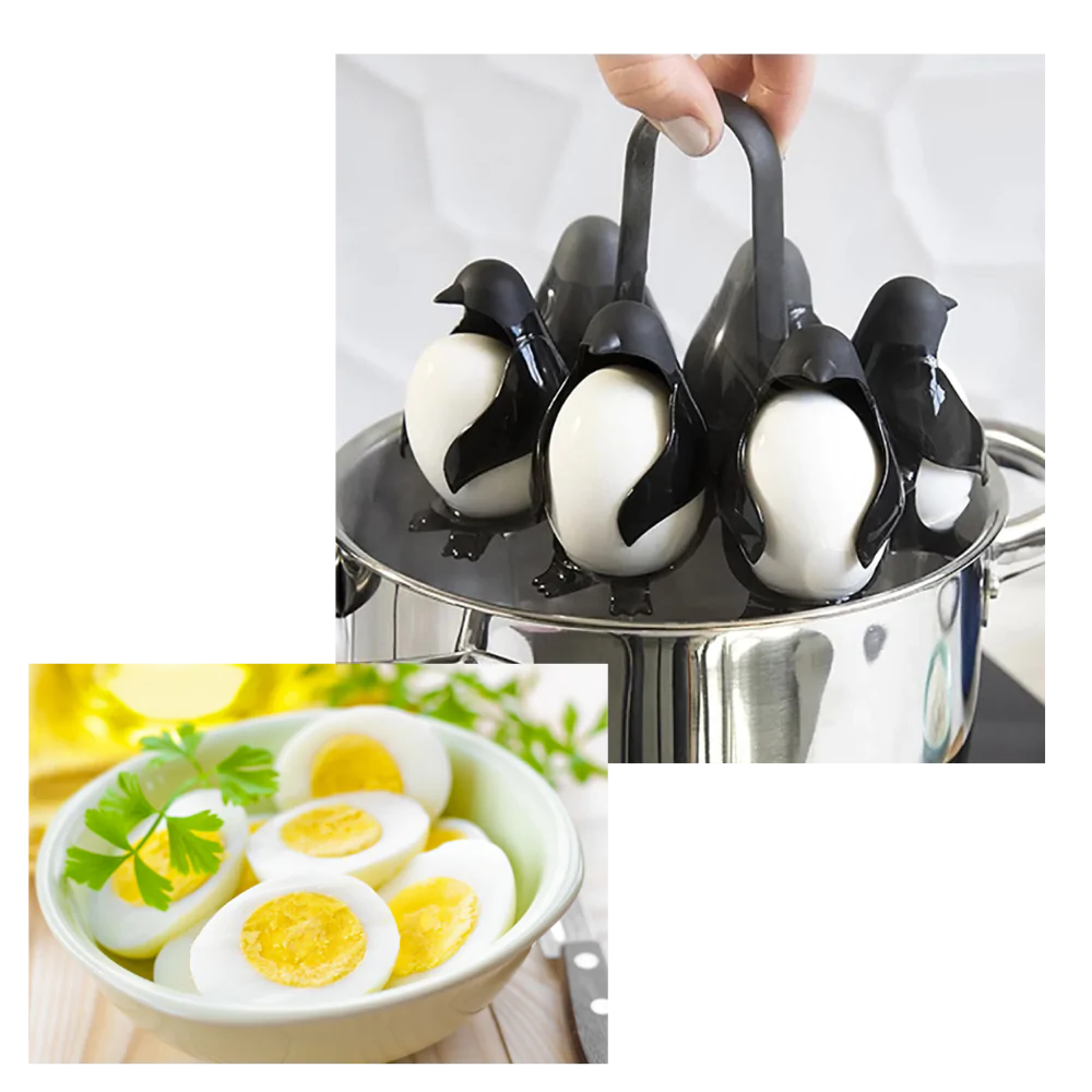 Egg Boiler Holder Heat-resistant Silicone Egg Steamer Tray With 5