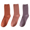 3 Pairs Ribbed Cotton Socks for Women