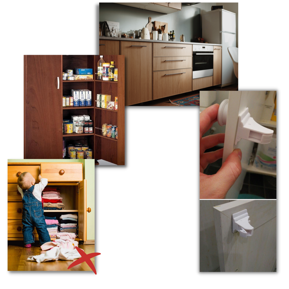 Kitchen cupboard sales child safety locks