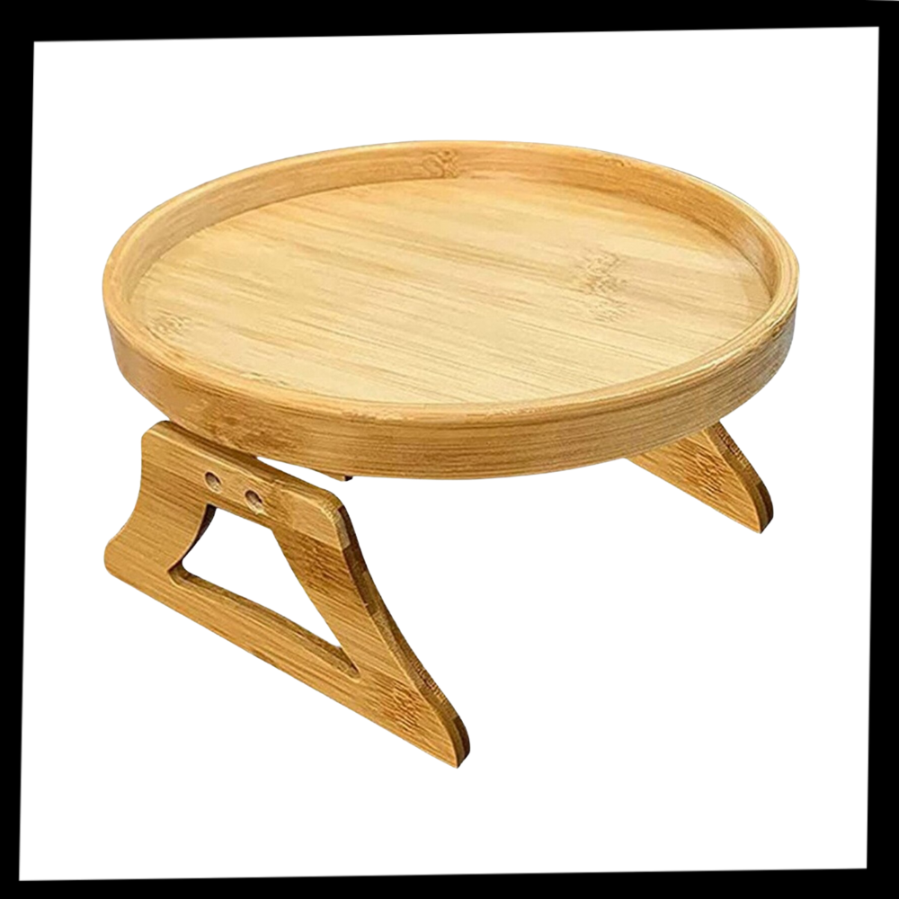 Foldable Wooden Table Tray Sofa Arm