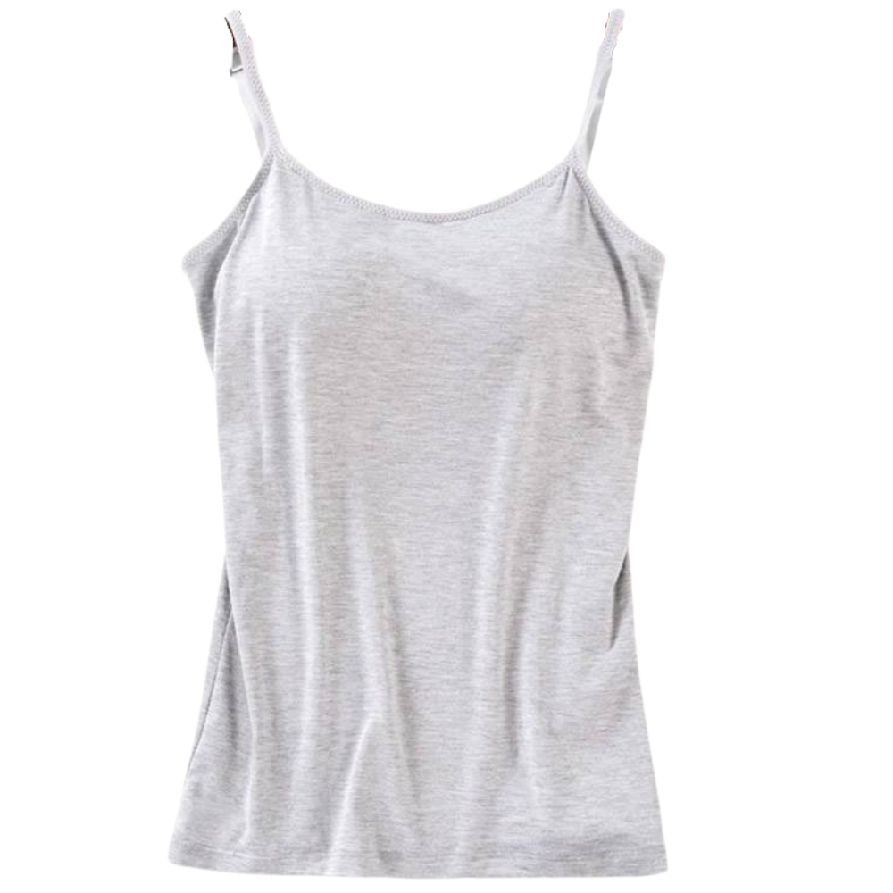 BYYLECL Women's Camisole Tops with Built in Bra, Plain Camisole Neck Vest  Padded - Slim Fit Tank Tops Sexy Underwear Summer Tank Tops : :  Fashion