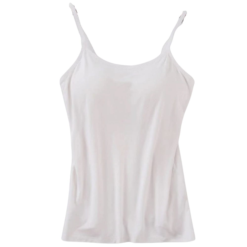Ibeauti Womens Camisoles Tops with Built in Padded Bra Basic Breathable  Tank Top