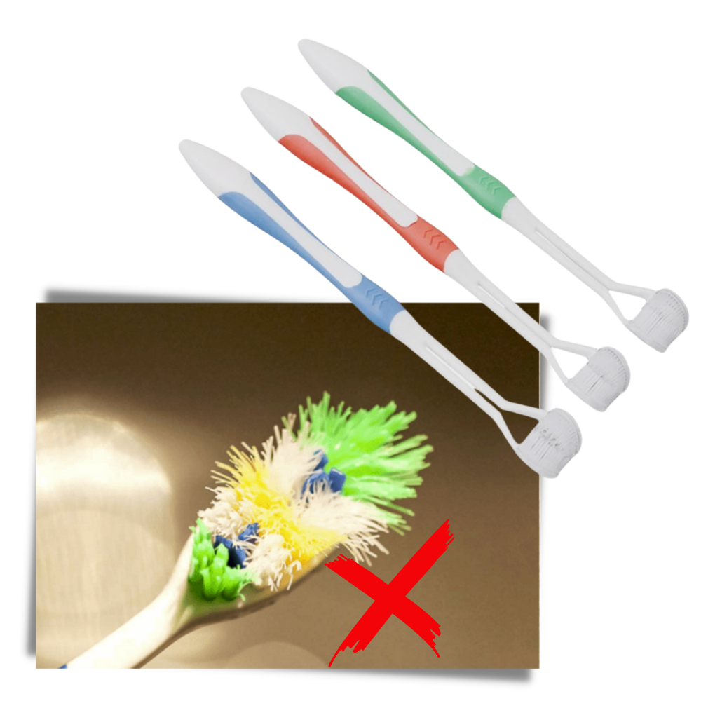 Three-sided Toothbrush For Adults and Kids