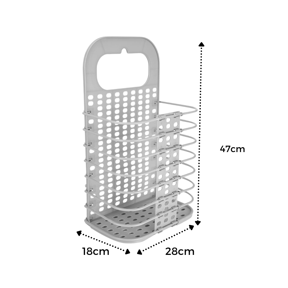 Plastic Folding Wall-Mountable Laundry Basket