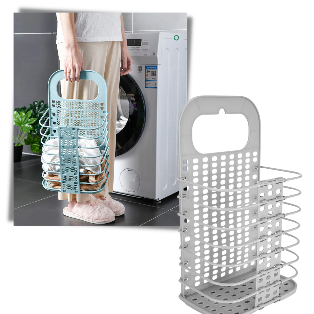 Plastic Folding Wall-Mountable Laundry Basket