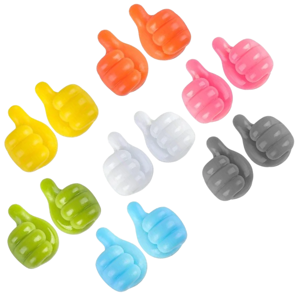 20-Pack Thumbs Up Wall Hooks