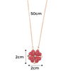 Adjustable 4 Leaf Clover Heart Necklace
