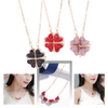 Adjustable 4 Leaf Clover Heart Necklace - Ozerty