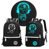 Luminous anime laptop backpack