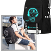 Luminous anime laptop backpack