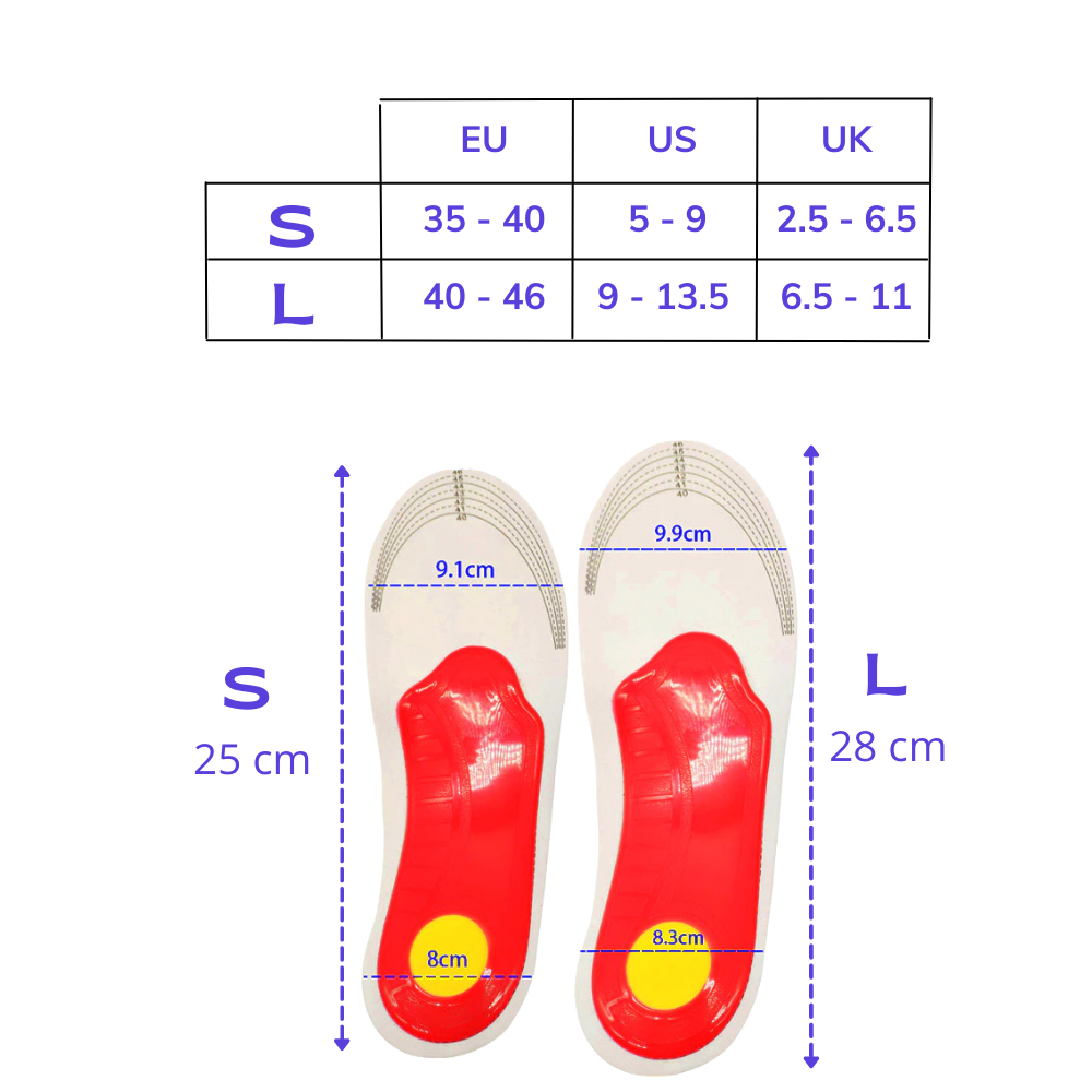 1 Pair of Arch Support Insoles for Flat Feet