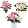 Artificial Silk Peony and Roses Flower Bouquet