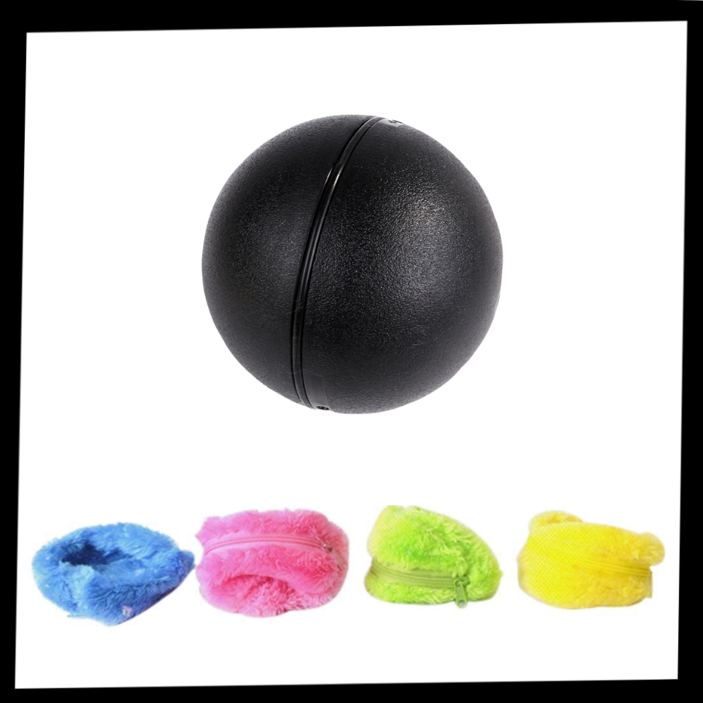 Automatic moving roller ball for dog with changeable covers