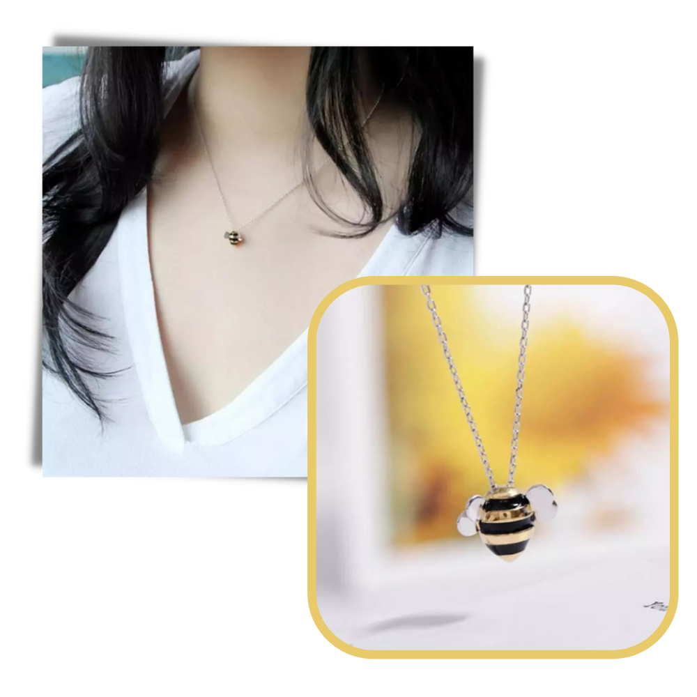 Bee-shaped necklace