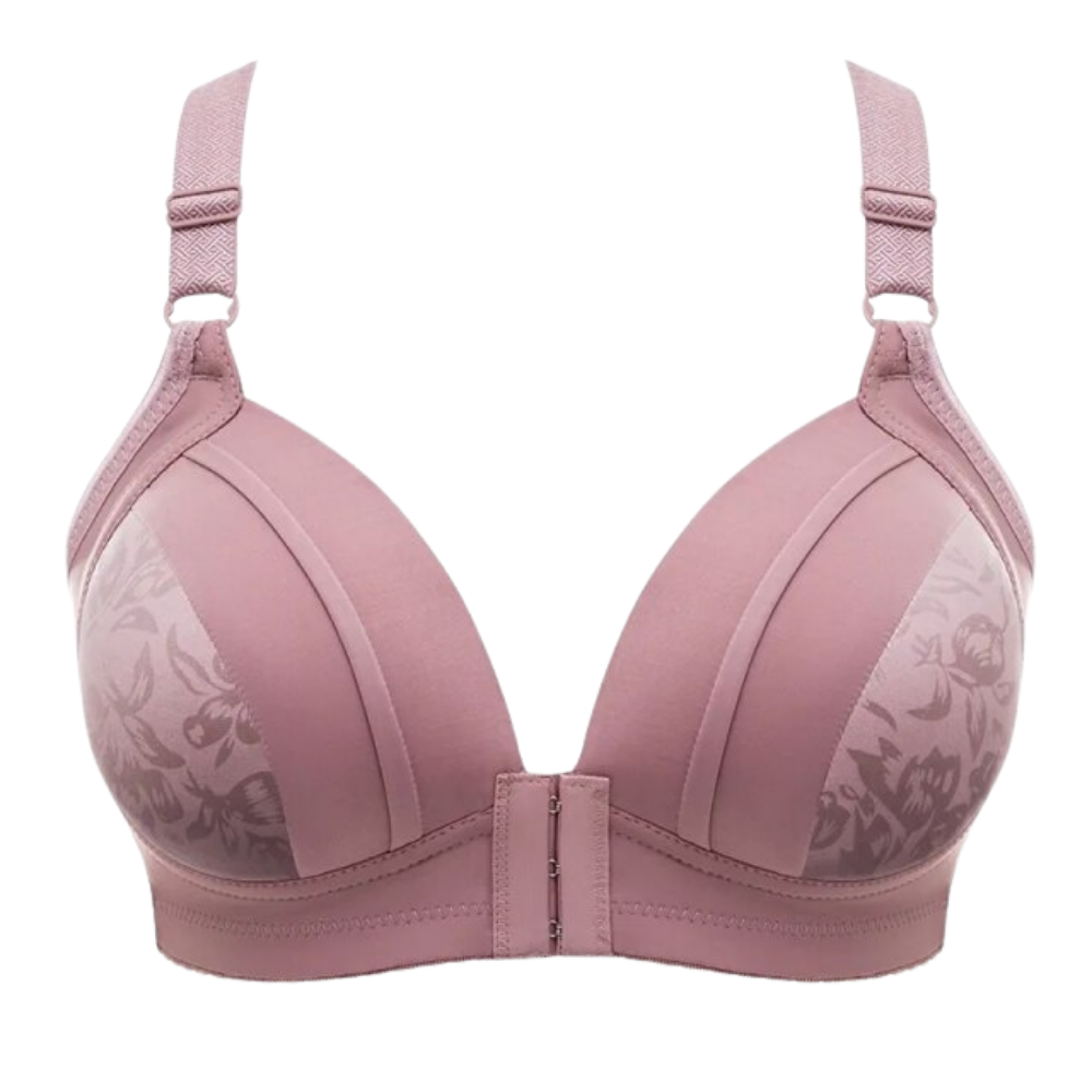 Womens Plus Size Compression Push Up Light Lift Front Close Wireless Bra  Padded Bras for Women Push Up Beige L 