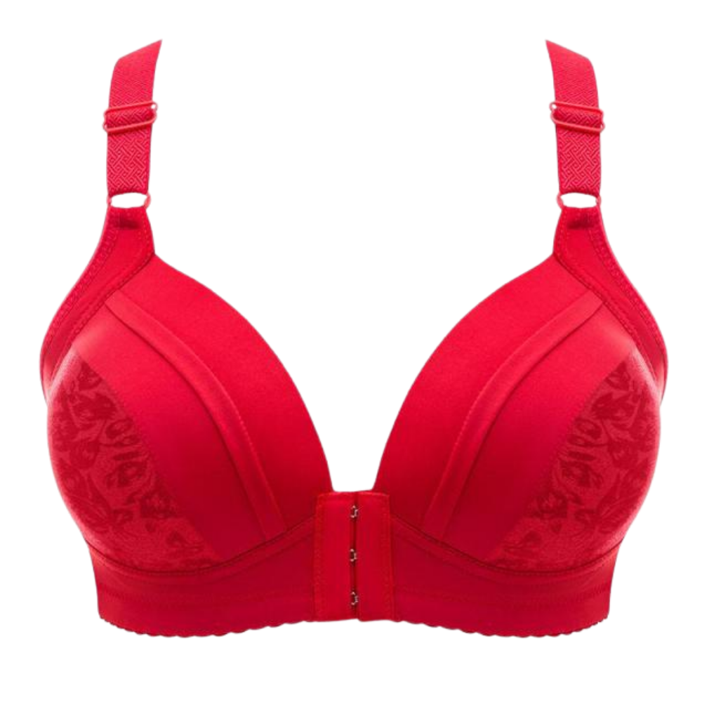  Open Front Bras for Women Womens Solid Color Push Up Top No  Steel Ring Vest Front Button Breastfeeding Bra Underwear (Red-A, Small) :  Clothing, Shoes & Jewelry