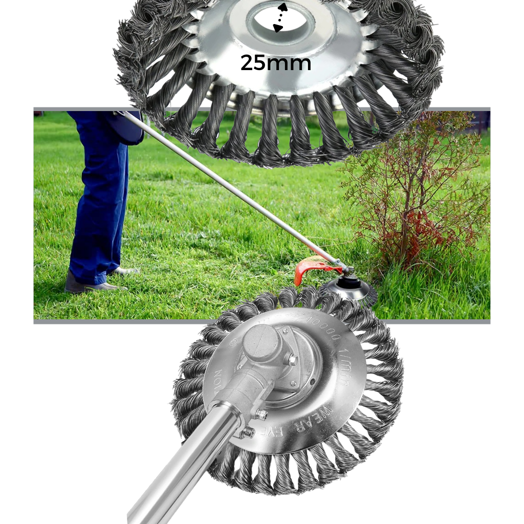 Carbon Steel Wire Grass Trimmer Head Durable Weed Brush Weed Remover