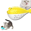 Fish shaped refillable cat toothbrush