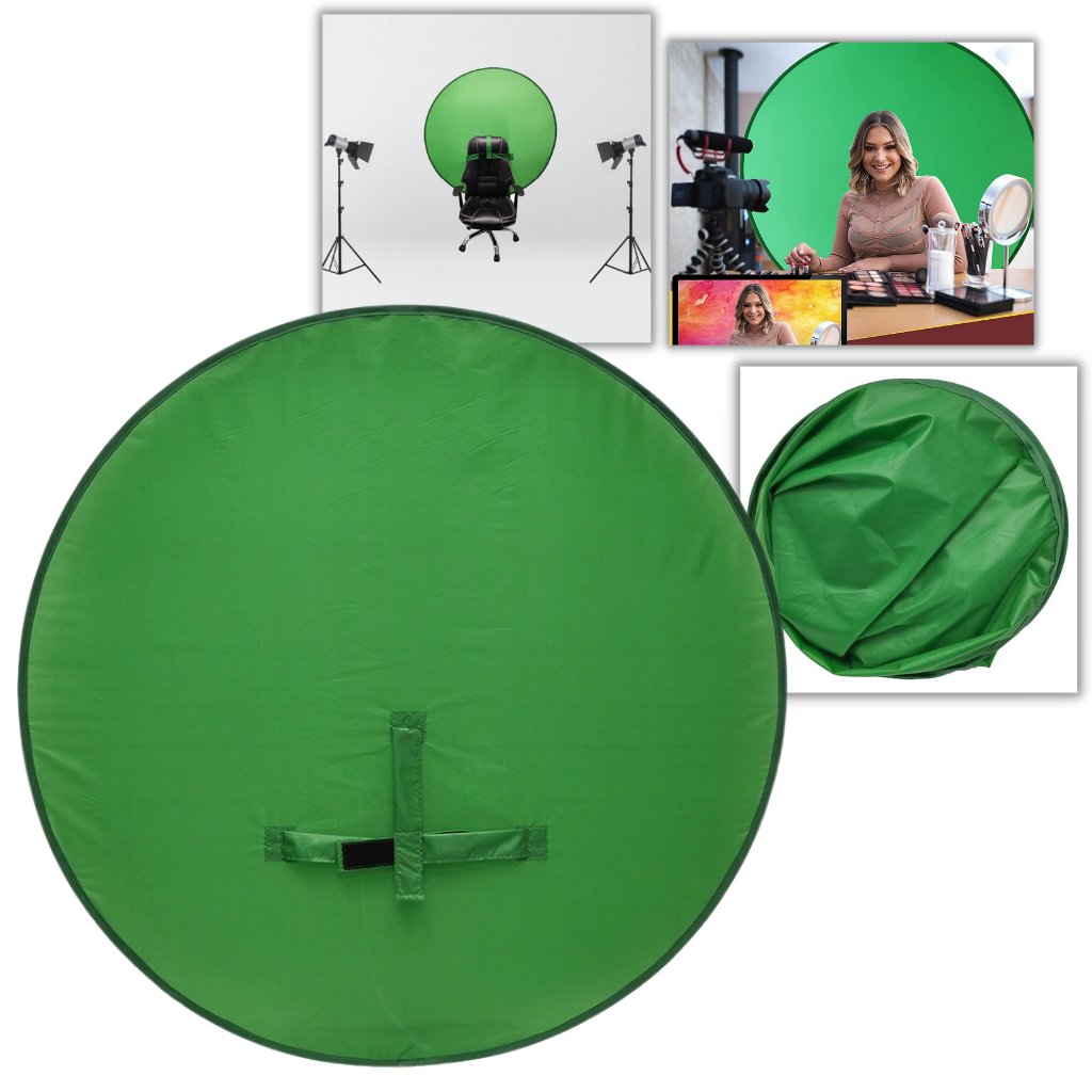 Collapsible Green Screen for Chair -