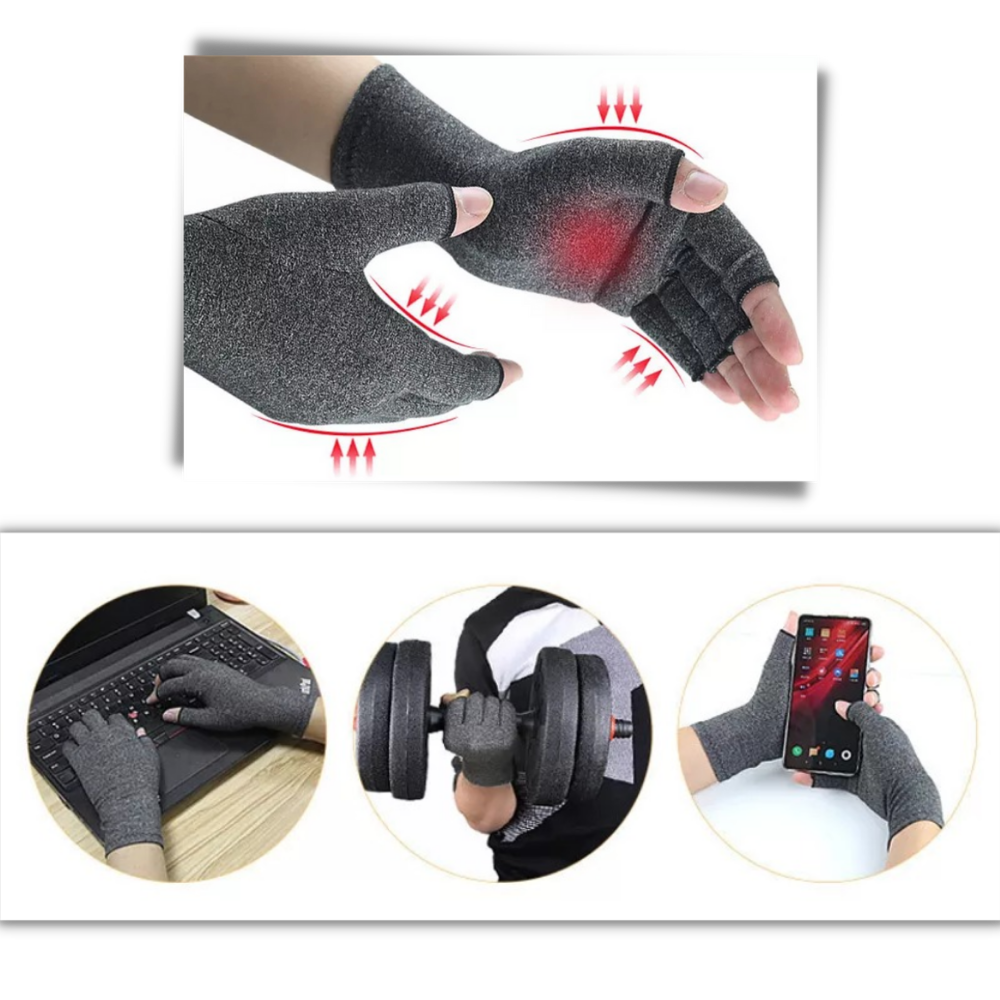 Compression joint pain relief gloves