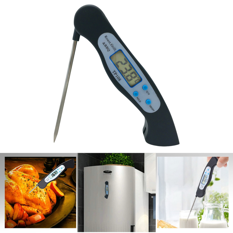 Foldable Instant Read Digital Food Thermometer - Ozerty