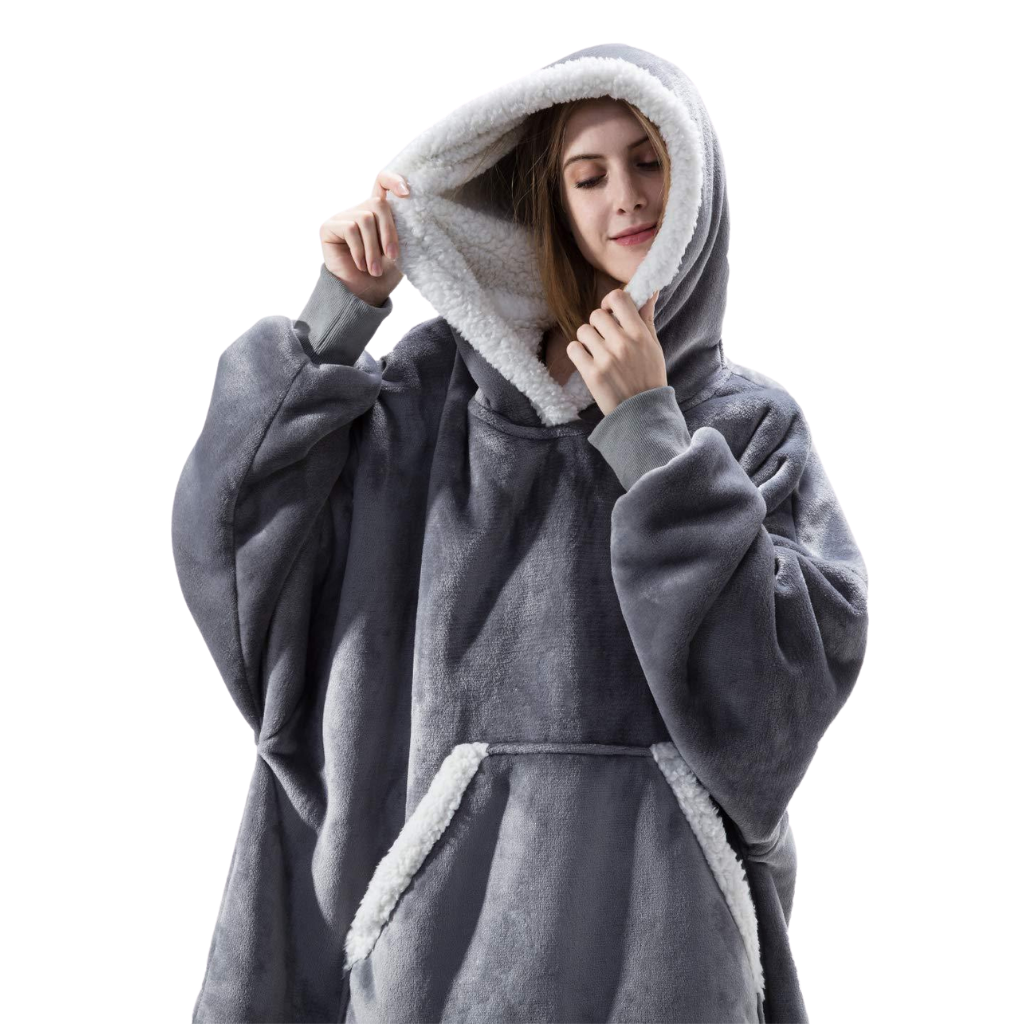 The Giant Blanket Hoodie Soft and Fluffy Handy Pocket One Size