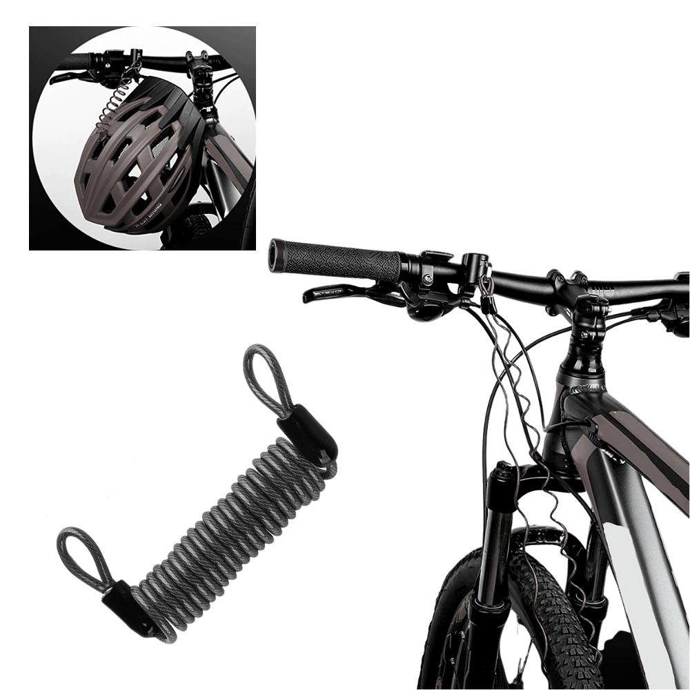 RADIKAL RK540R Motorcycle Helmet Lock, Multifunction Steel Cable