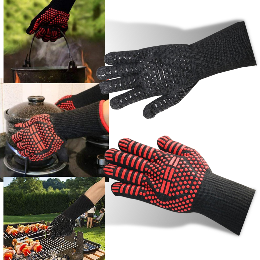 Heat resistant BBQ gloves (1 pair) - Ozerty