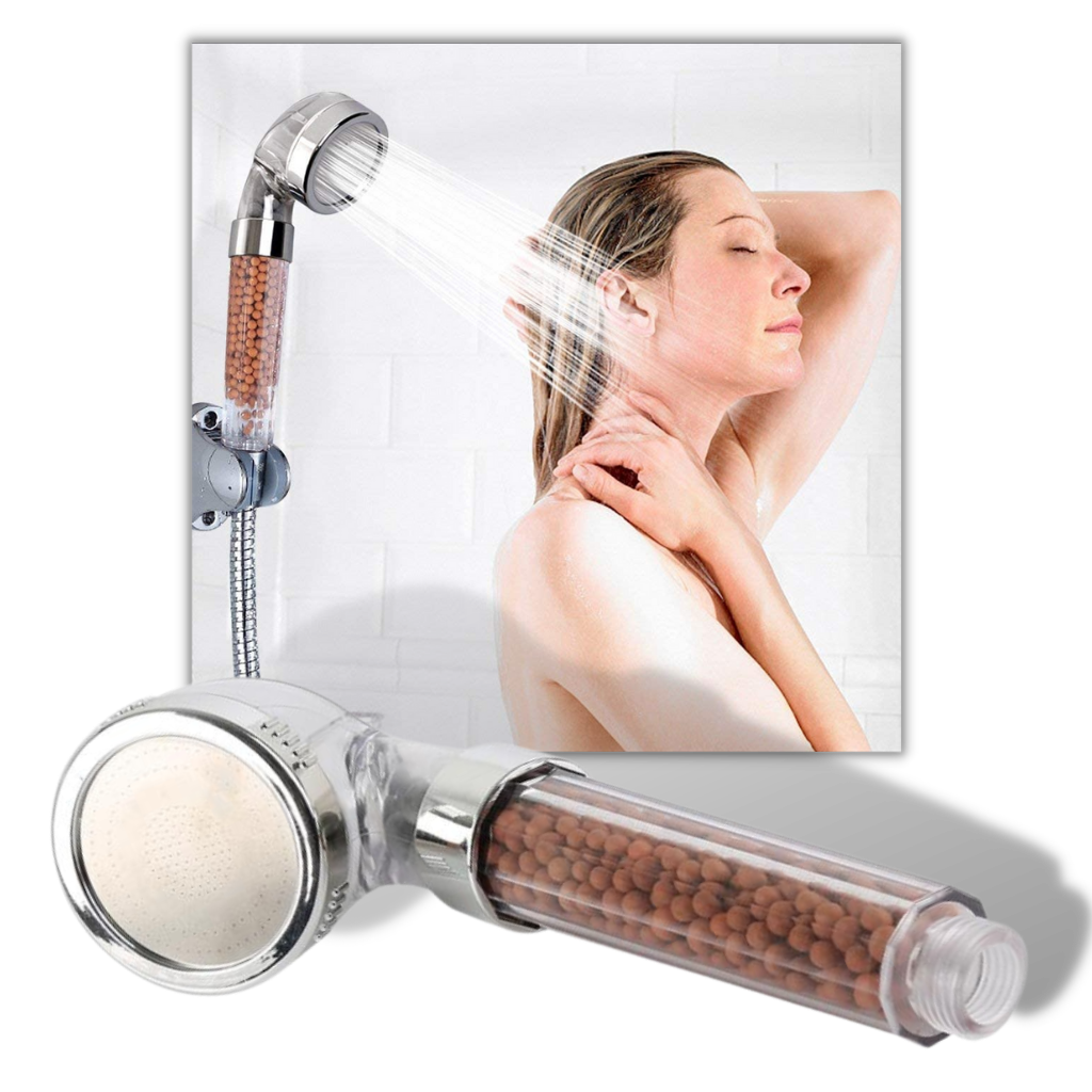 Shower head outlet with beads