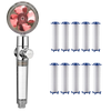 High pressure rotating helix shower head