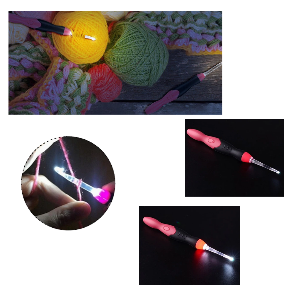 Set of Ergonomic LED Crochet Hooks