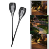 LED Solar Torch Light with flickering flame