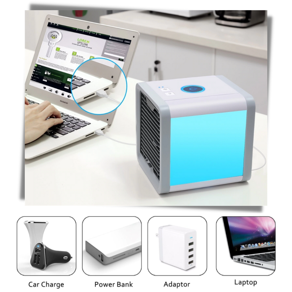 Portable mini air conditioner USB Humidifier fan mini air cooler