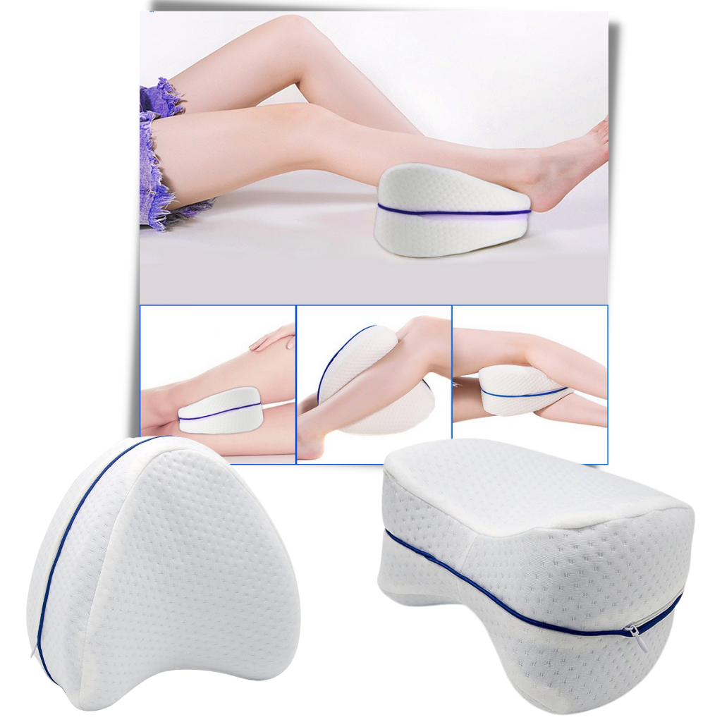 Orthopedic knee and leg pillow with memory foam