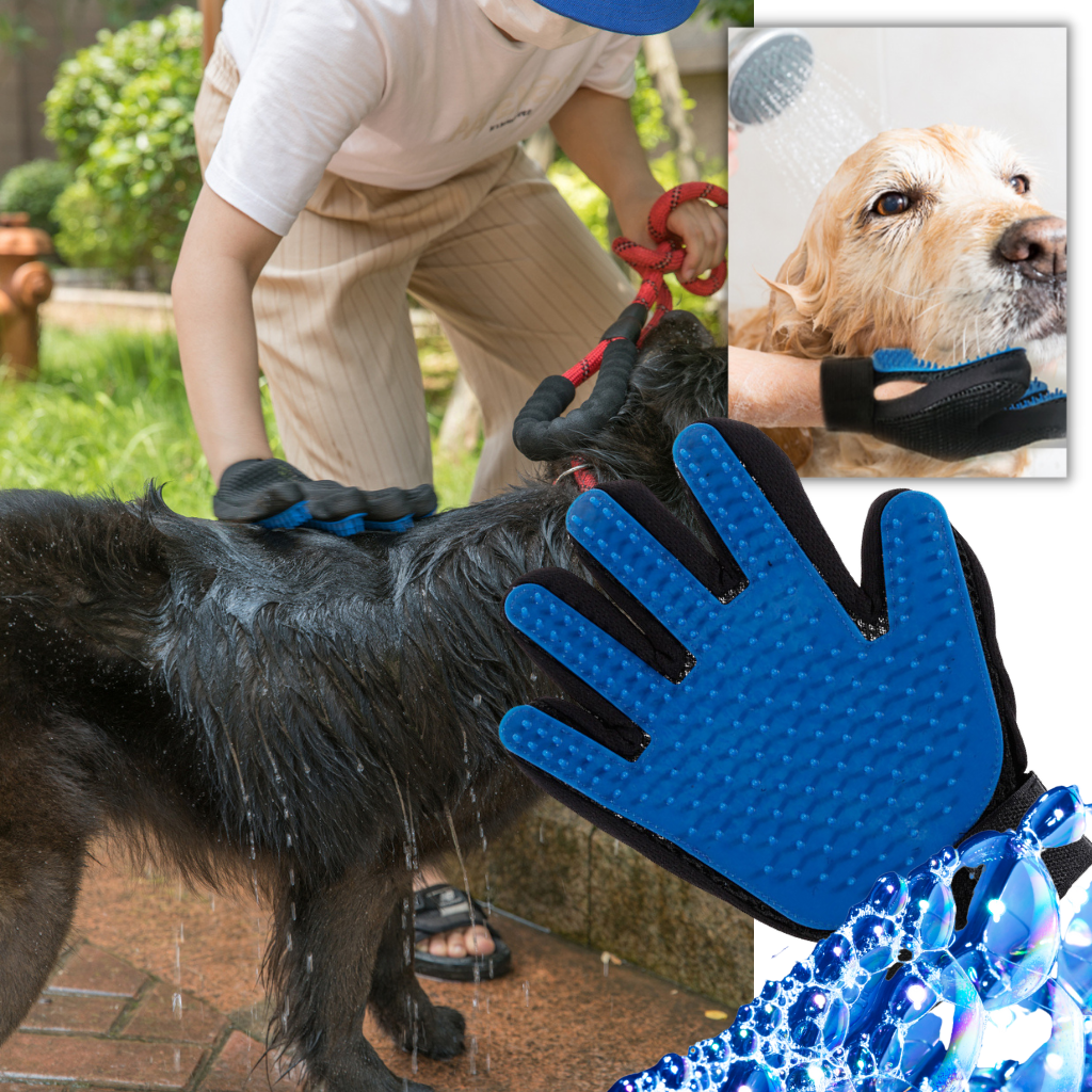Dog sales brush glove