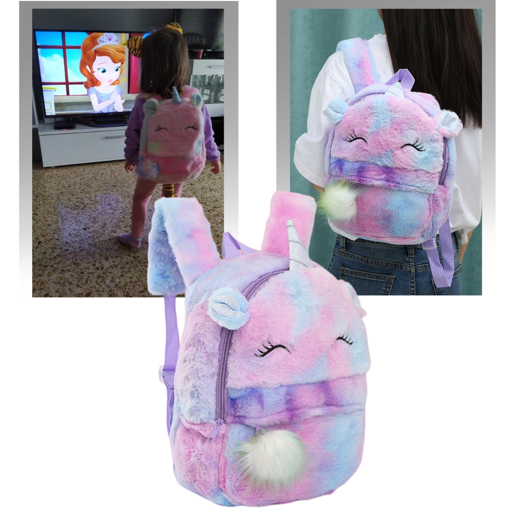 Plush Unicorn Girl’s Backpack